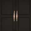 Keloyid Black Wood 47.52 in. Armoire with 3 Doors 4 Shelves and 3 Drawers - 2 of 4