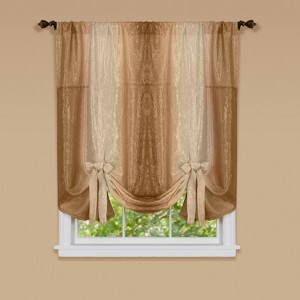 GoodGram Ombre Crushed Satin Sheer Single Window Curtains & Valances - 1 of 4