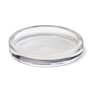 tagltd Radiance Clear Glass Pillar Plate Large, Candle Holder - 1 of 2