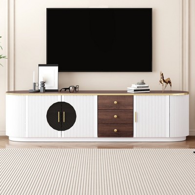Modern TV Stand for TVs Up to 80", 70.8'' Entertainment Center with 3 Drawers, Media Console Cabinet, Storage Cabinet for Living Room Bedroom