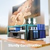 Simple Trending 2 Tier Metal Monitor Stand Monitor riser and Computer Desk Organizer with Drawer and Pen Holder for Laptop, Computer, iMac, Black - 3 of 4