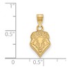 Black Bow Jewelry 10k Yellow Gold New Mexico Lobos NCAA Small Pendant - 2 of 3