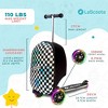 Lascoota Scooter Suitcase, Foldable Scooter Luggage For Kids, Checkered Graphic Suitcase Scooter for Kids Ages 2-5 - 2 of 4