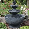 Sunnydaze 34"H Electric Polyresin 3-Tier Budding Fruition Outdoor Water Fountain - image 2 of 4