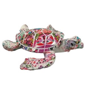 Beachcombers Small Resin Pink Tile Turtle Figure Figurine Home Decor Beach Coastal Ocean Sea Life Marine Nautical 3.94 X 3.74 X 1.18 - 1 of 2