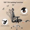 Ergonomic Mesh Office Chair with Footrest High Back Reclining Desk Chair, Heavy Duty with Lumbar Support SGS Class 4 Gas Lift for Home or Office Work - 4 of 4