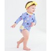 RuffleButts Baby/Toddler Girls UPF50+ Long Sleeve One Piece Rash Guard - 4 of 4