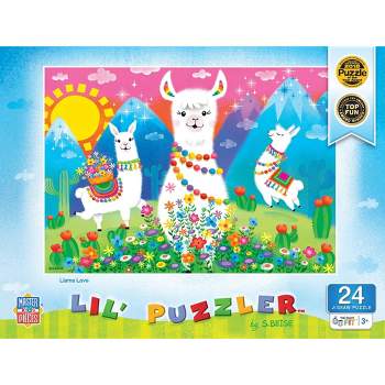 MasterPieces 24 Piece Jigsaw Puzzle for Kids - Llama Love - 19"x14"