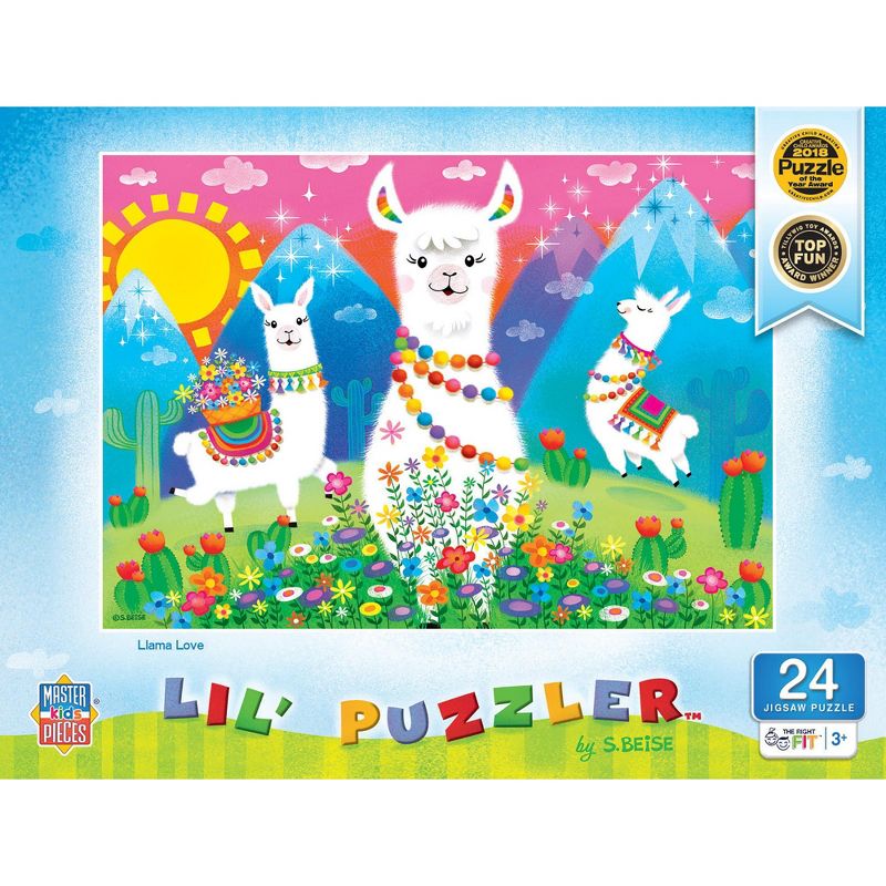 MasterPieces 24 Piece Jigsaw Puzzle for Kids - Llama Love - 19"x14", 1 of 6