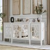 FUFU&GAGA White Wooden Accent Storage Cabinet Sideboard Dresser - 3 of 4