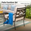 Captiva Designs 4pc Extra Large Metal Outdoor Patio Fire Pit Set with Pattern-back Chairs - 4 of 4