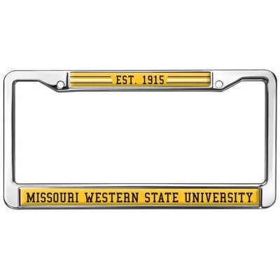 Missouri Western Sate School Logo Full Size Standard License Plate Metal Frame
