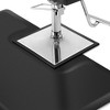 Saloniture 3 ft. x 5 ft. Salon & Barber Shop Chair Anti-Fatigue Floor Mat for Square Chair Base - Black Rectangle 1/2" Thick - 3 of 4