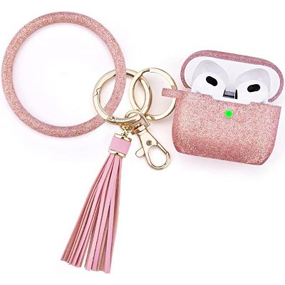 Worryfree Gadgets Case Compatible With Apple Airpods Stylish Bling Tpu Cover  Full Protective Pro Charging Case Skin Cover With Keychain - Pink : Target