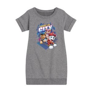 - Paw Patrol - Marshall and Friends To Adventure City Graphic Short Sleeve Fleece Dress - 1 of 4
