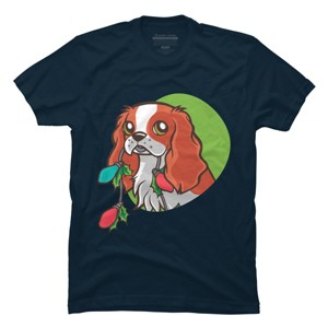 Men's Design By Humans Super Cute Dog Paws Print Christmas Tree T-Shirt By rasok T-Shirt - 1 of 4
