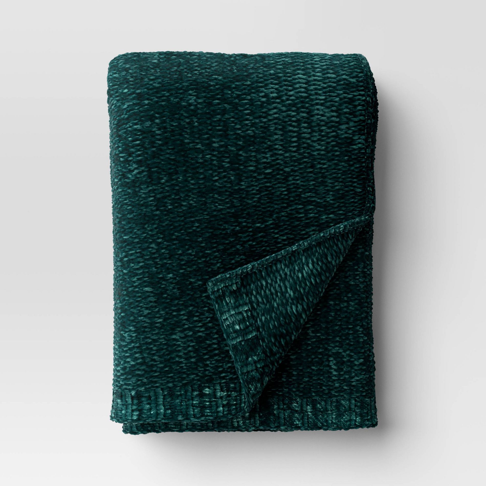 Shine Chenille Throw Blanket Teal Green - Threshold™