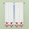 Collections Etc Embroidered Cardinal Pinecone Window Curtains - 2 of 4