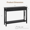 IDEALHOUSE Console Table with 2 Drawers, Farmhouse Entryway Table with Storage Shelf - 2 of 4