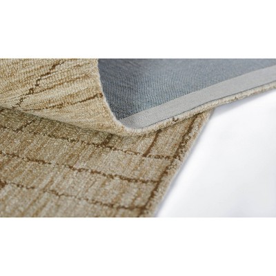 Natural Geometric Wool Hand Tufted Runner Rug