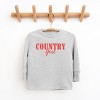 Country Girl Puff Print - Youth Long Sleeve Graphic T-Shirt - 2 of 3