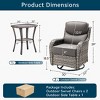 Outdoor Swivel Rocker Chair with 6 Inch Thick Cushion 2 in 1 Porch Glider Swivel Chair - Wicker Patio Furniture Patio Swivel Glider Seating - 3 of 4