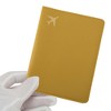 Unique Bargains Gold-stamped Airplane Pattern Passport Holder 1 Pc - 3 of 4