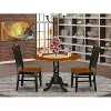 3-Piece Black and Cherry Finish Solid Wood Top - Dining Room Set - Seats 4 - 2 of 4