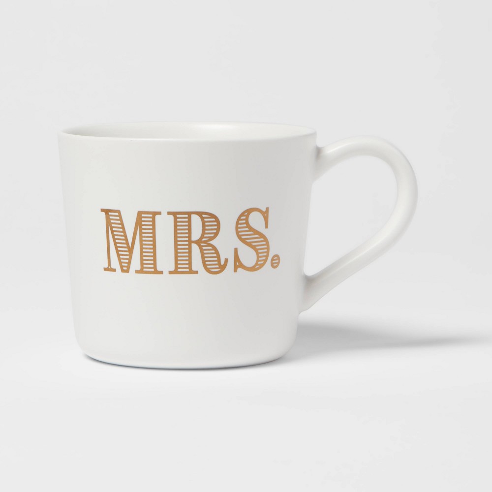 Photos - Glass 15oz Stoneware Mrs. Mug - Threshold™