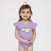 The Juniper Shop Summer Girl Retro Baby Flutter Sleeve Bodysuit - image 2 of 2