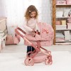 Bayer Design: Doll Pram Xeo - Coral Pink Floral - 2-In-1 Pushchair & Stroller - 2 of 4