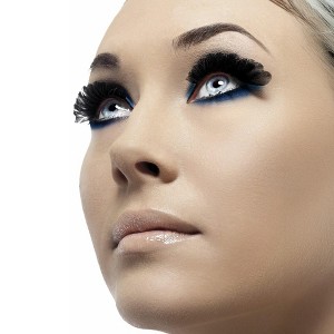 Smiffys Black Feather Eyelashes Adult Costume - 1 of 4