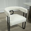 LOVMOR House Hold Contemporary Designed Chenille Fabric Upholstered Accent/Dining Chair/Kitchen Armchair for Living Room set of 2 - 4 of 4