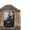 4x6 Monty Stepped Carved Natural Mango Wood Photo Picture Frame w/ Glass Pane - 3 of 4