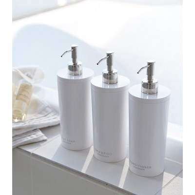 White ABS Resin Shampoo Dispenser with Stainless Steel Pump