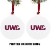 University of Wisconsin - La Crosse University Secondary Logo Aluminum Holiday Christmas Tree Ornament - 2 of 4