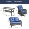 Buenhomino 4 Pieces Patio Furniture Set, Outdoor Swivel Glide Chairs with Loveseat and Coffee Table, All-Weather Patio Conversation Set - 3 of 4