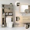 Over The Toilet Storage Cabinet with Barn Doors, Space-Saving for Bathroom & Laundry - 3 of 4