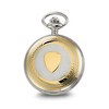 Black Bow Jewelry Charles Hubert Two-tone Gold Finish Double Cover Pocket Watch - 3 of 4