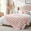 Snuggle Sac Ultra-Soft Microfiber Knit Throw Blanket, Reversible Checkered Design - 4 of 4