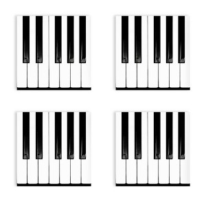 Jiallo Piano Keys Coasters Set of 4 - 1 of 1