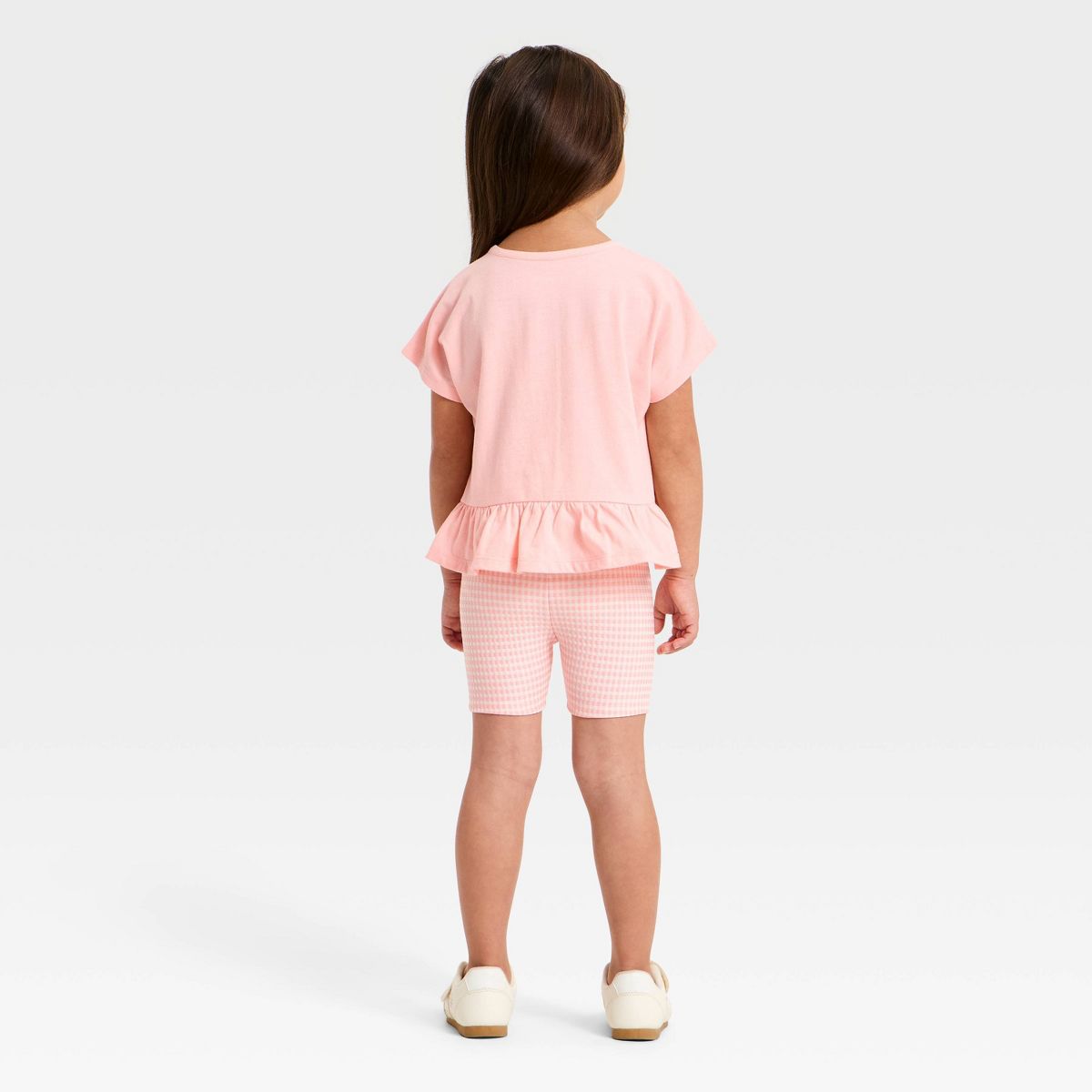 Toddler Girls' 2pc Disney Minnie Mouse Cherry T-Shirt & Biker Shorts Set - Pink - thumbnail 2