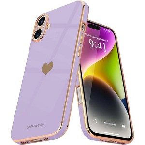 Entronix Case Compatible with iPhone 17 - [Flexible] Luxury Glossy Heart - 1 of 4