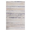 LunaLulinlk 8X10 Ivory/Blue /Striped Non-Shedding Stylish and Stain Resistant Area Rug - 2 of 4