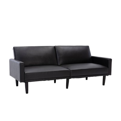 Futon Mattress Room Essentials Black Futon Black Faux Leather
