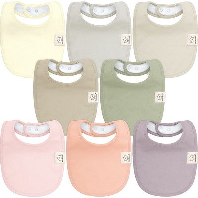 KeaBabies 8pk Organic Baby Bibs for Boy, Baby Drool Bib for Baby Boys and Girls, Newborn Teething Bibs
