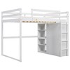 YOOCOZZ Full Loft Bed with Wardrobe, Shelves & LED Light - 3 of 4
