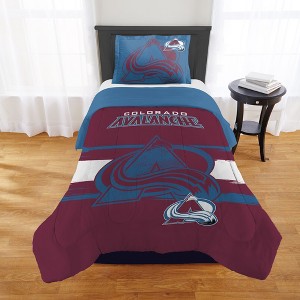 Sweet Home Collection NHL Colorado Avalanche Comforter & Pillow Sham Set - 1 of 3