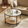 Karl Home Black Round Rattan Coffee Table - 2 of 4