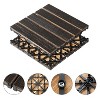 VINGLI Interlocking Deck Tiles, Wood Tiles for All Weather, Outdoor Flooring for Patio, Poolside, 27Pcs 11.8"x11.8", Walnut - 3 of 4